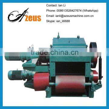 Drum type wood log chipping machine