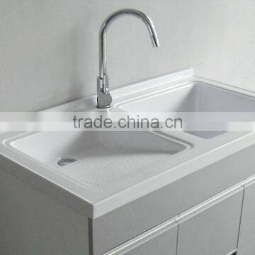 Classic White Kitchen Cabinet With Quartz Countertop on Sale photo-5