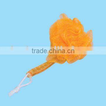 Nylon Bath Scrubber with plastic handle