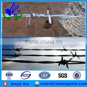 Military safety barbed galvanized wire 14gauge