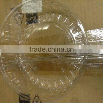 Disposable Plastic Clear Fluted Dome and Black Base Cake Pastry Food Domes Containers photo-3