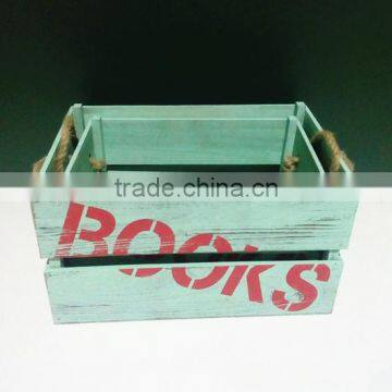 Wooden Books Crates,printed Wooden Crate for Book,book Storage Wood Crates photo-2