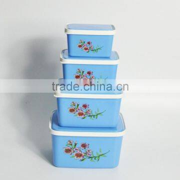 4 Pieces Plastic Airtight Food Storage Container