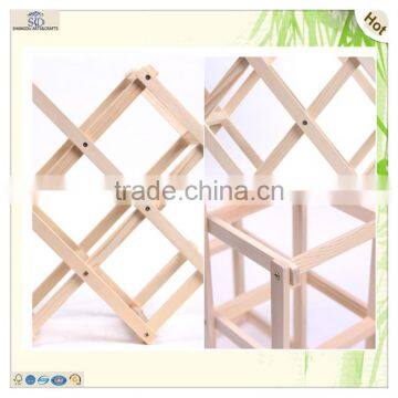 Handmade Antique Color Wood Bottle Wine Stand photo-6