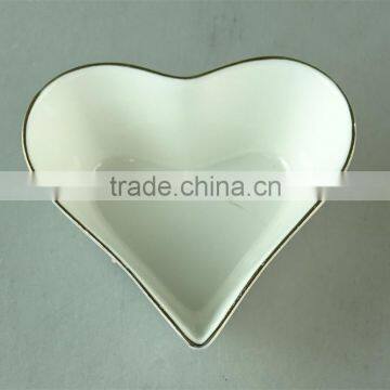 Heart-shaped High Quality White Ceramic Dinner Dish in Stock,restaurant Serving Dishes photo-2