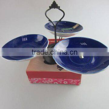 Glazed Ceramic Cake Stand With Color Box in Stock photo-2