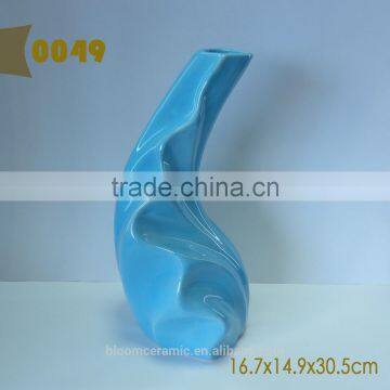 Blue Ceramic Decorative Vase photo-2