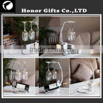 Home and Garden 1 Bottle Metal Red Wine Rack Wall Wine Rack photo-3