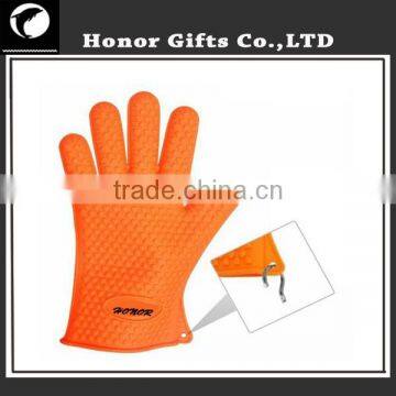 2015 Food Grade BBQ Kitchen Cooking Silicone Oven Gloves With Fingers photo-3