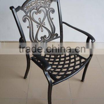 outdoor cast aluminum dinning chair in mental material in Foshan Guangdong