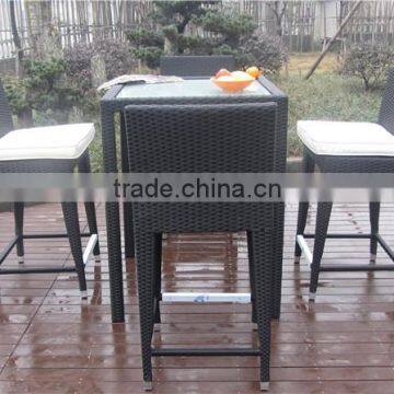 Outdoor/Indoor Furniture Rattan/Wicker Patio Bar Set photo-3