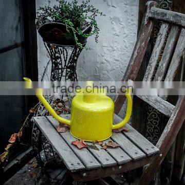 Round Galvanized Metal Antiqued Watering Can photo-4