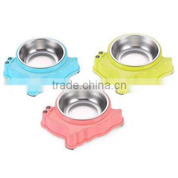 snail shape stainless steel pet dog bowl