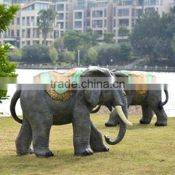 Promotion Outdoor Decoration Resin Craft Elephant Fiberglass Animals for Sale photo-3