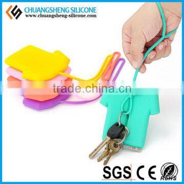 SMALL T-SHIRT FORM SOFT SILICONE CASE/BAG FOR KEY OR CARD