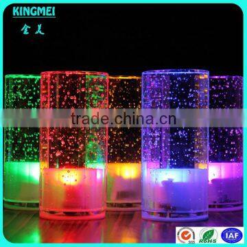 battery operated color changing led lights aluminium metal base crystal bubble led table lamp