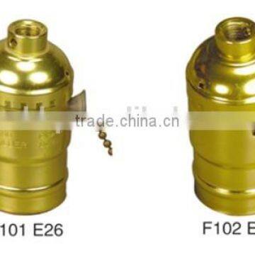 Hot Sale Copper Alluminium Iron Golden Lamp Holder Base Light Bulb Socket Cap E26 E27 B22 E14 photo-3