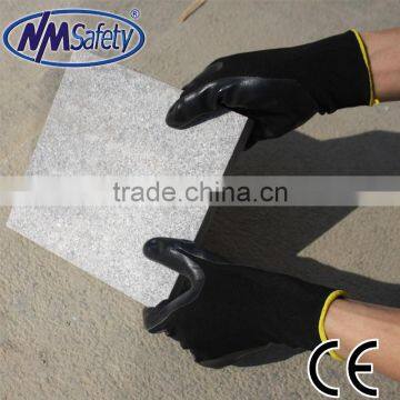 NMSAFETY Black Nitrile Washable Working Glove Safety Construction Gloves photo-2