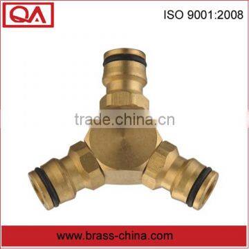 Sell big volume 3way coupling 3way brass hose connector