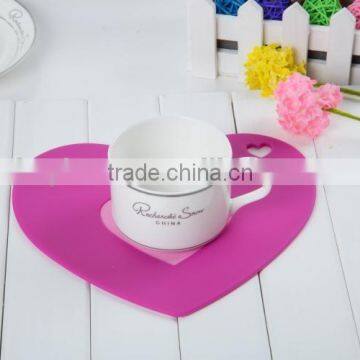 Custom Silicone Coasters Heart Shaped Colorful Silicone Pot Coaster photo-2