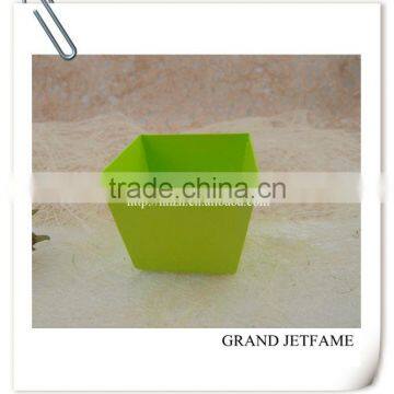 home decoration fashion green square iron candle holder