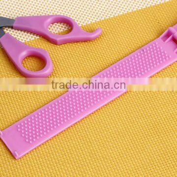 AOY15 Plastic Handle Hair Scissors Set, Easy Carry Safty Hair Cutting Scissors With Comb photo-5