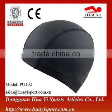 PU Stripes Water Quality Lycra Polyester Sport Swimming Caps photo-4