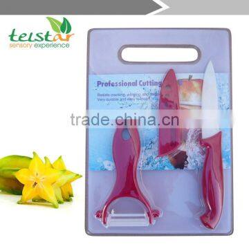 A Three-piece Ceramic Tools Ceramic Paring Knife Cutting Board Set Zirconia Ceramic Knives photo-4