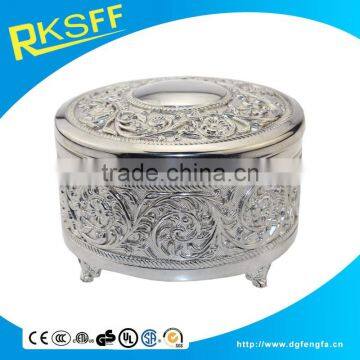 Supply Custom High Quality Zinc Alloy Circular Jewelry Box at Factory Price