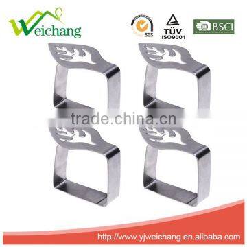 WCTS03M 4pcs Leaf Stainless Steel Table Cloth Clips Table Cover Holder Party Picnic Clamps photo-3