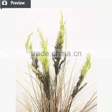 41.5 Inch Height Artificial Grass Green Potted Onion Grass With Wheat Spray Weed Pots Plant photo-3