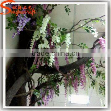 20160620 SongTao White Artificial Wisteria Tree Custom Canopy Silk Wisteria Tree photo-5