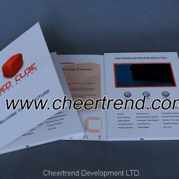 Fashion A4 Size 7'' LCD OEM Video Brochure, Invitation Lcd Video Brochure Card,new Business Ideas photo-2