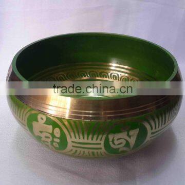 Best Selling Om Mani Padme Colored Tibetan Meditation Singing Bowl