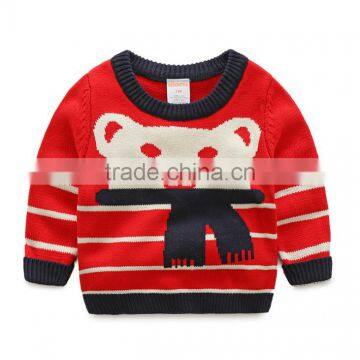 Latest Brand Kids Boy Pullover Cartoon Striped Cotton Sweater photo-2