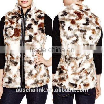 OEM Service Outdoor Lady Keep Warm Wholesale Faux Fur Vest photo-3
