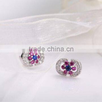 Wholesale Price 925 Sterling Silver Double D Earrings Fashion Jewelry Elegent Earrings For Women photo-2
