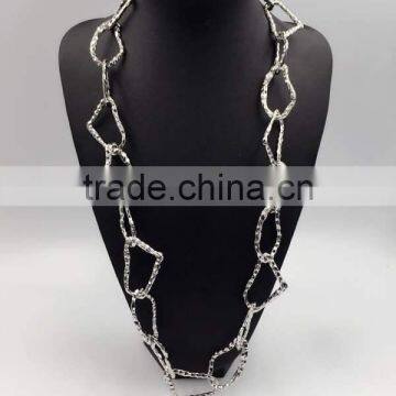 Fashion Big Brand ZA Irregular Alloy Circle Long Chain Sweater Necklace photo-2