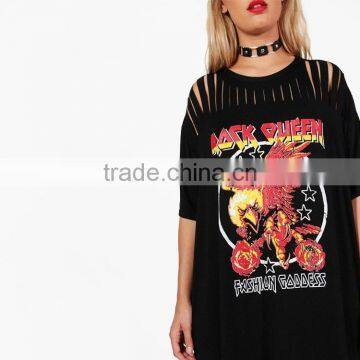 Kissmilk Animal Letters Printed Women Dress Asymmetrical Hollow Out Round Neck Short Sleeve Ladies Mini Vestidos for Wholesale photo-2