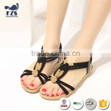 HFRTA231 2017 Fashion Cheap Wholesale Peep Toe Latest Women Flat Sandals photo-5