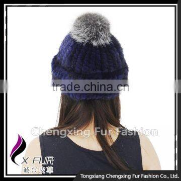 CX-C-239 2016 New Mink Fur Women Russian Style Winter Fur Hat With Pom Pom photo-3