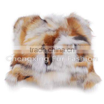 CX-D-36 Real Red Fox Fur Cushion Covers For Wholesale photo-2