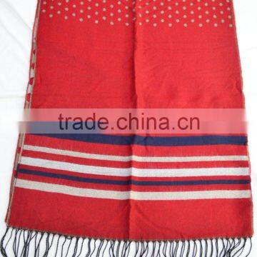 Fashion Hot Stylish Lady Stripe Dot Soft 100%viscose Winter Scarf photo-3