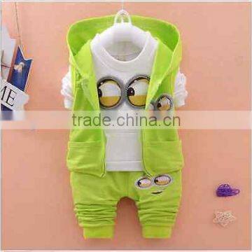 3PCS Baby Boys Girls Clothing Set Long Sleeve Shirt Pants Vest Hoodie photo-6