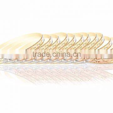 6 MM Three Tone Plated Diamond Cut Veni Bangles