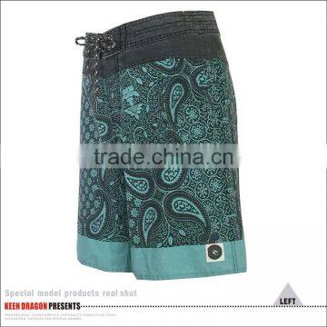 Boys Surf Wear Quick Dry Fabric Private Label Mens Swim Long Shorts photo-3
