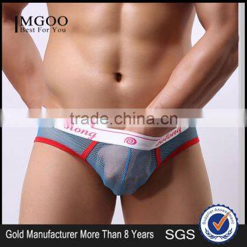 MGOO High Quality Underwear Kickers Mens Sexy Mesh Brief Stock Cheap Price Boxer Undwear For Man MB031