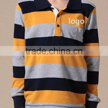 Chinese Wholesale High Quality Strip Pique Kids Polo Shirts Wholesale photo-6
