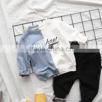 2-7 Years 2017 New Wholesale Autumn Cotton Full Sleeves Stitching Letter Kids Clothing Jackets photo-3