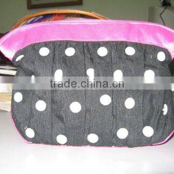 Polka dot cosmetic bag